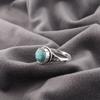 Кольцо с голубой медной бирюзой, Ювелирное изделие с драгоценным камнем, Кольцо из стерлингового серебра 925 пробы, Кольцо ручной работы, Подарок для нее