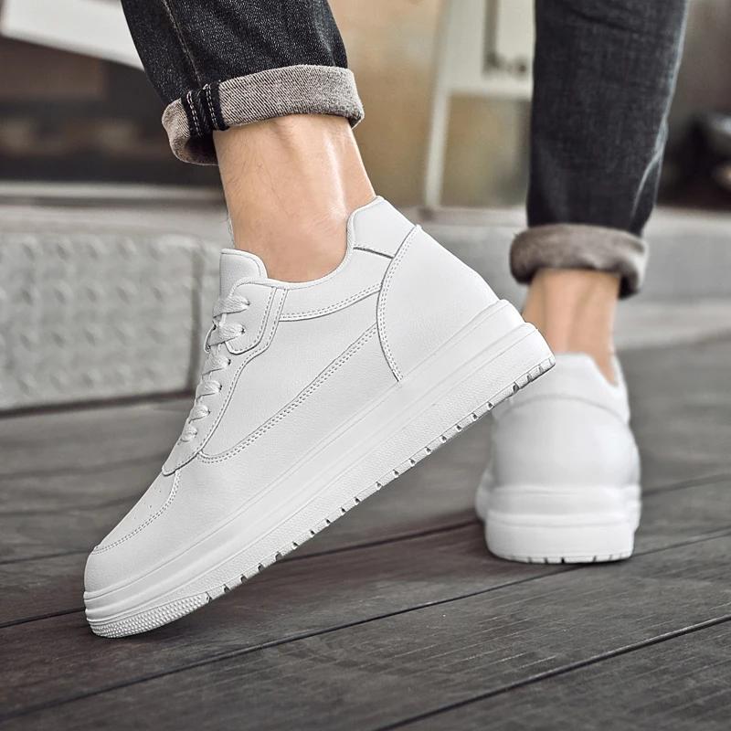 Новые мужские вулканизированные туфли на толстой подошве, удобные мужские повседневные туфли, уличные кроссовки, модная мужская обувь для скейтборда высокого класса