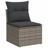 VidaXL Salon de Jardin avec Coussins 11 pcs, Canapés de Terrasse, Ensemble de Meubles de Patio, Mobilier d'Extérieur, Gris 3256627