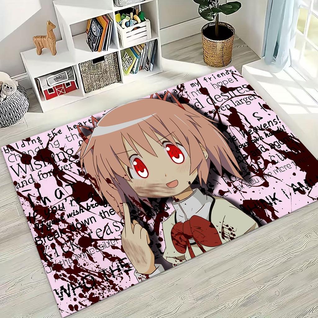 Мультяшный ковер Puella Magi Madoka Magica для девочки, аниме, для спальни, гостиной, дивана, домашний коврик, декор, большой детский нескользящий коврик для пола