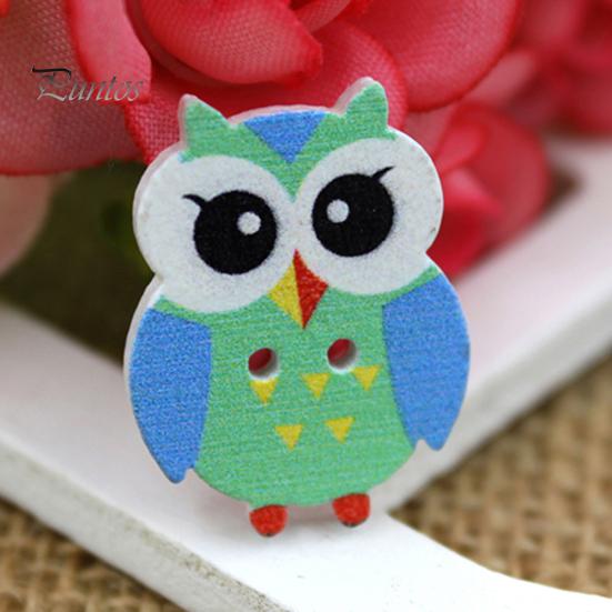 50 шт. деревянные пуговицы в виде птицы, бабочки, совы, улитки и сердца для шитья своими руками, скрапбукинга