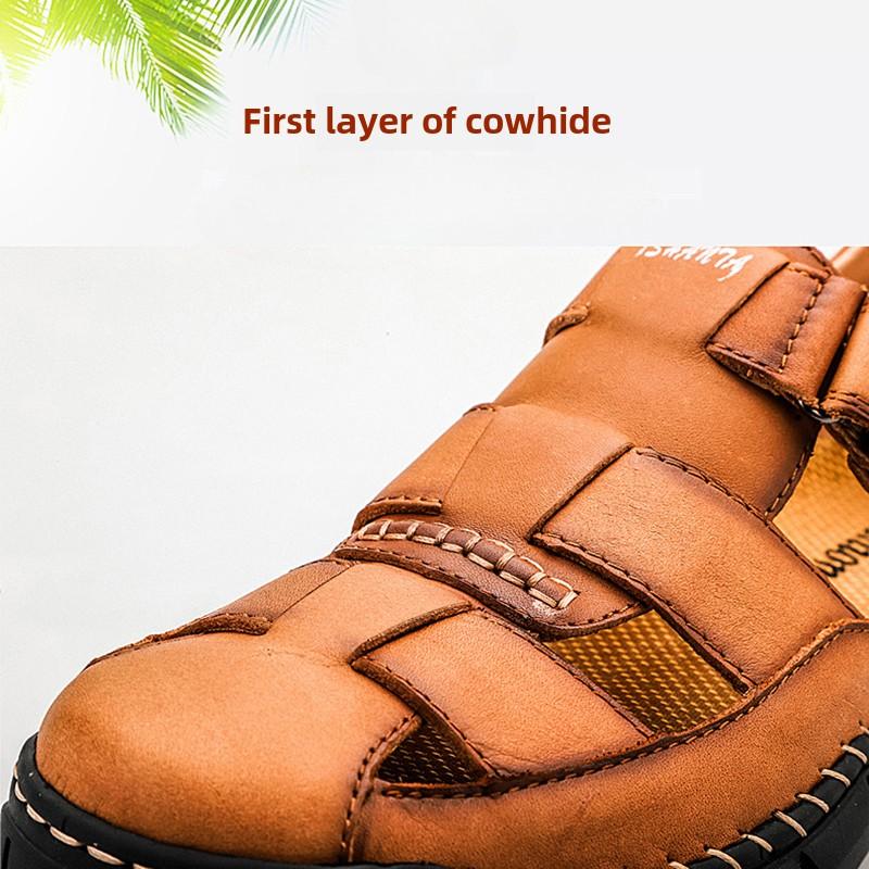 Мужские сандалии ручной работы Сандалии для активного отдыха Кожаные сандалии Пляжная обувь Походные сандалии для активного отдыха из кожи