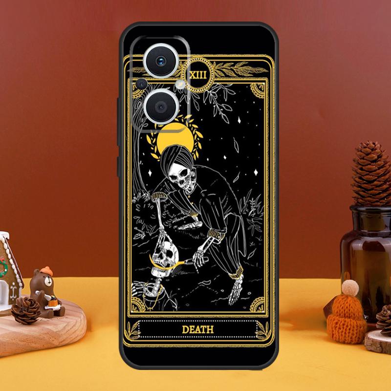Death Tarot Case For OPPO Reno 8T 4Z 5Z 10 Pro 11 F 4 5 6 7 8 Lite OPPO Find X5 X6 Pro X2 X3 Lite Cover