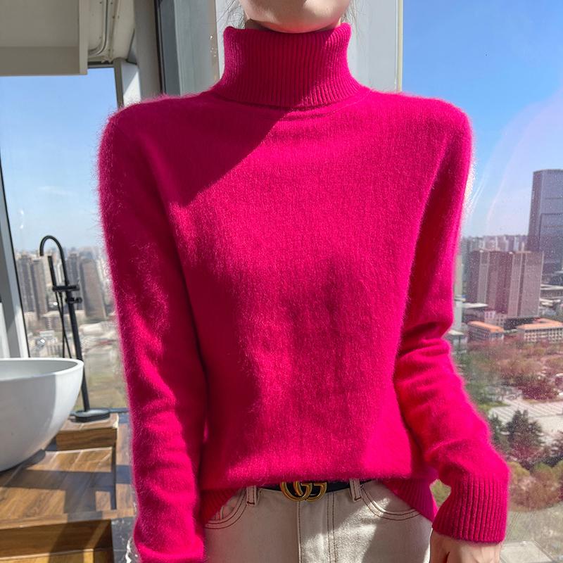 Женский кашемировый свитер Qinghe кашемир 30% кашемир 30% норка 30% шерсть 10% нейлон Женский осенне-зимний толстый кашемировый свитер мягкий и теплый