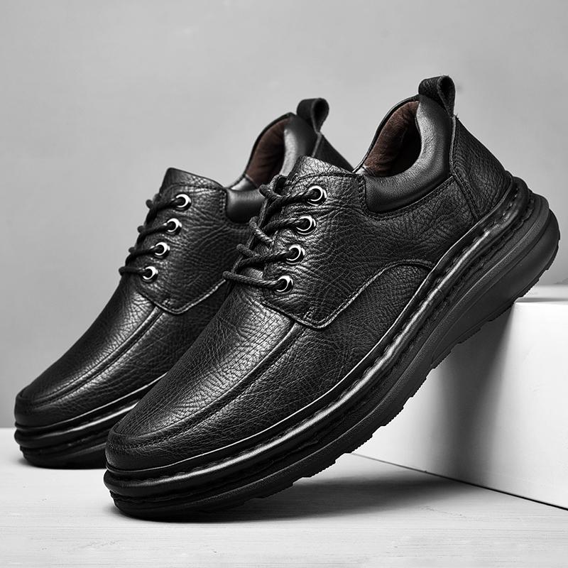 Genuine Leather Men's Casual Shoes Lace Up Oxfords Men Handmade Designer Sneakers Leisure Shoes Trend Spring Autumn Men's Shoes