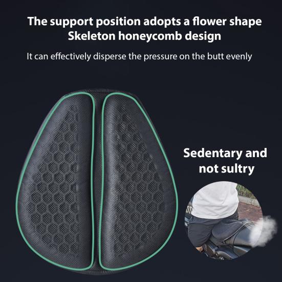 Гелевая подушка для сиденья мотоцикла 3D Сотовая Дышащая Амортизация Защита чувствительных зон Облегчение боли в копчике Чехол на сиденье мотоцикла