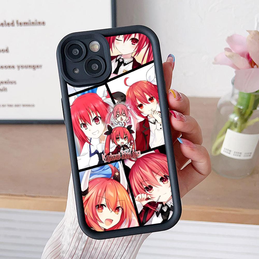 Date a Live Котори Ицука Утолщенный ТПУ Чехол для Мобильного Телефона для iPhone 17 16 15 14 13 12 11 Air Pro Max Plus Цветной Чехол