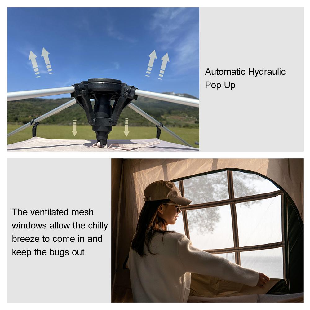 Double Layer Waterproof Camping Tent Two Door Portable Automatic Setup Tent for Camping Hiking