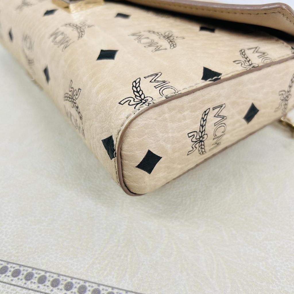 [Pre-Owned] Millie Visetos Monogram Envelope Bag Chain Bag Leather Crossbody Bag Small - Very Good #3A2DX9