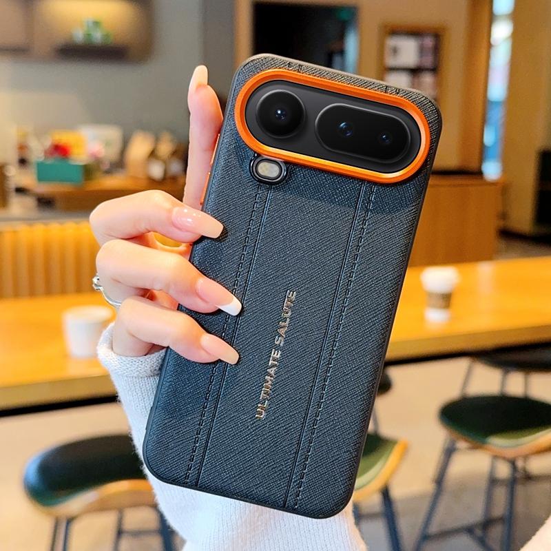 Чехол для Honor Magic 8 Pro Air, TPU, кожаная наклейка, легкий роскошный вид, дизайн со швом, красная крышка камеры