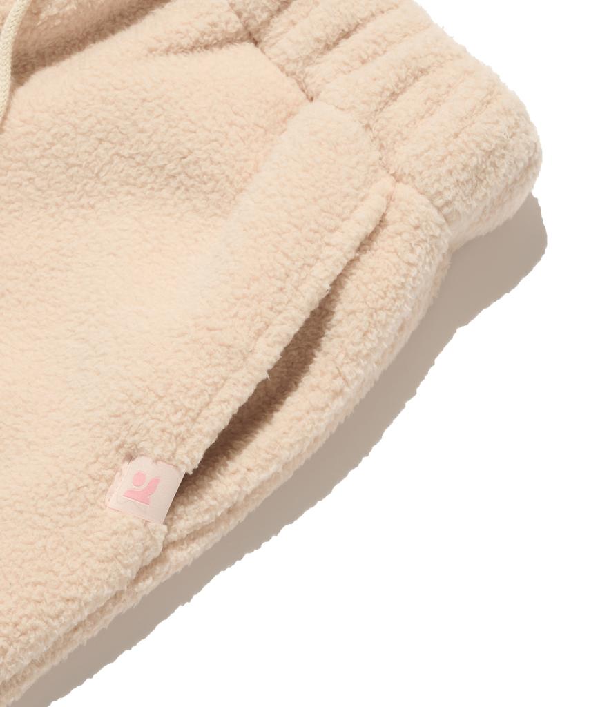 ROIDESROIS Cozy Bear Sherpa Fleece Jogger Pants (Ivory)