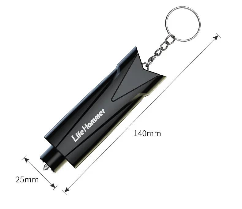 Seatbelt Cutter Window Breaker Keychain 3-in-1 Car Glass Breaker Emergency Escape Safety Hammer Automotive Life Safety Tools Kit