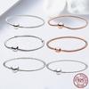 Selling 925 Sterling Silver Moments Mesh Bracelet Snake Chain Charm Beads Bracelet For Women Fashion Diy Jewelry 6 Styles