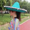 Decorations Wedding Costume Show Straw Wear Straw Hat Halloween Cosplay Hat Mexican Pompom Hat