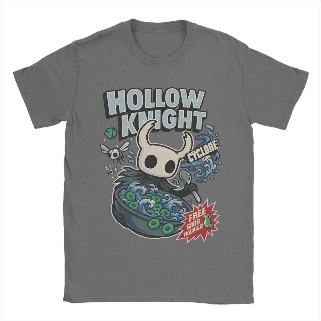 Мужские футболки Hollow Knight Cereal Забавные Чистый хлопок Футболка с коротким рукавом Футболка с круглым вырезом Одежда Новое поступление