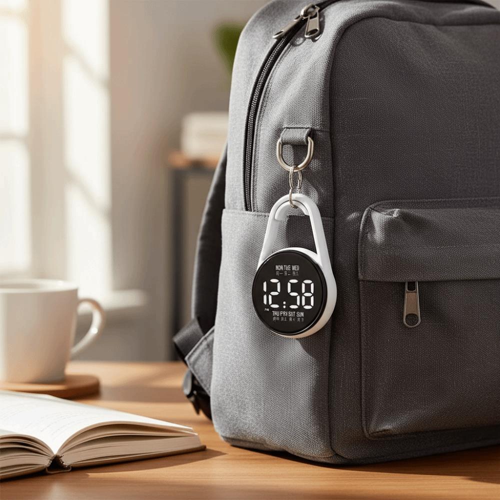 2Pcs Portable Digital Electronic Hanging Watch Luminous Pocket Watch  Pocket Style