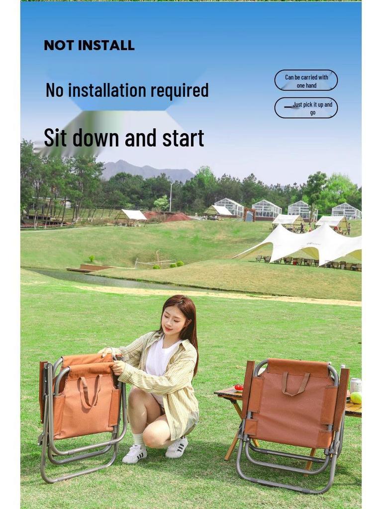 Складной кемпинговый и пляжный стул Кермит, круглая трубка 25 мм