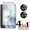 4PCS [2+2 Pack] HD Clear For Realme 14 Pro+ Realme 14 Pro 5G Glass Curved Edge Screen Protector Tempered Glass For Realme 14 Pro Plus Lens Film