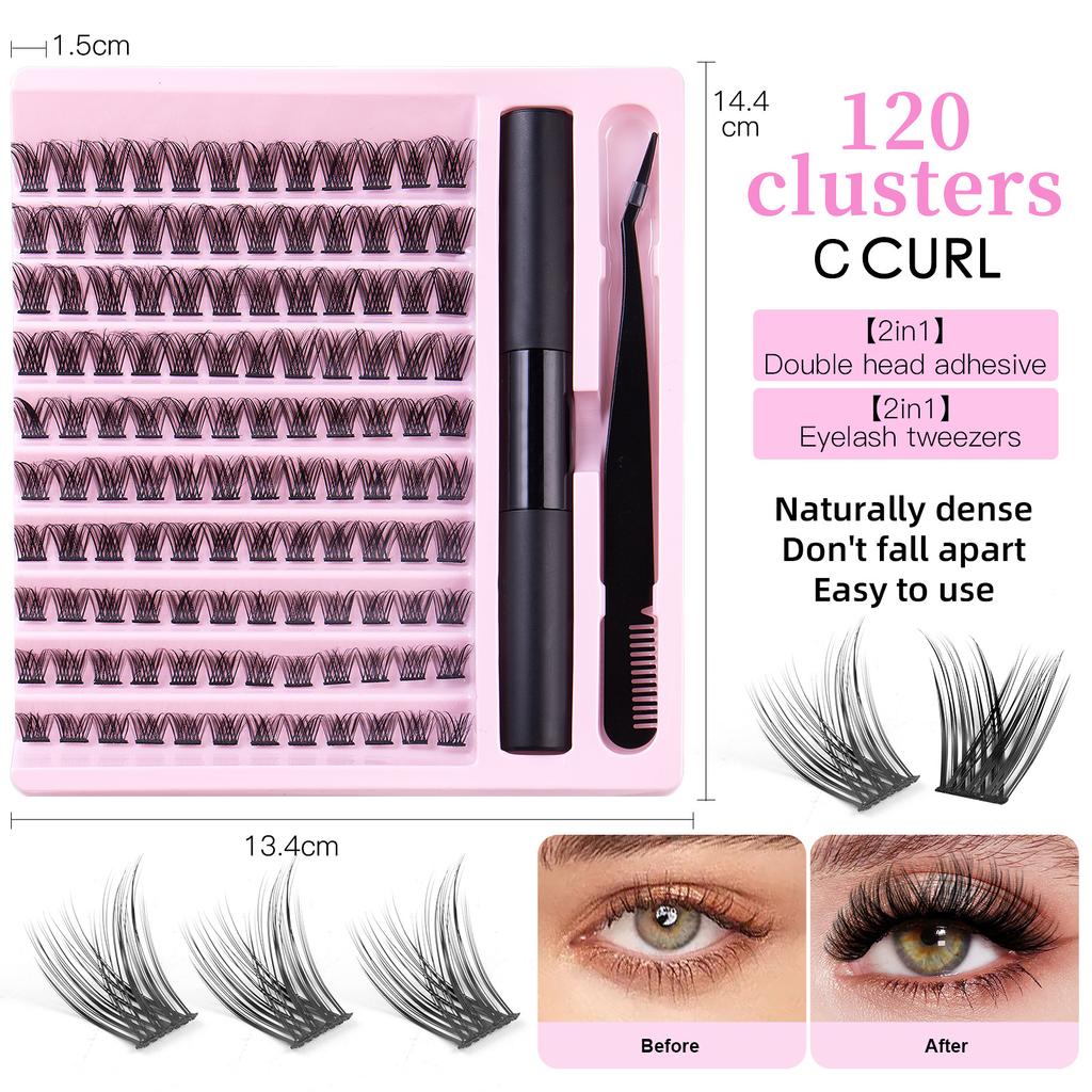 Diy Segmented False Eyelashes 10 Rows Mixed Single Cluster Set Makeup Grafted Eyelashes