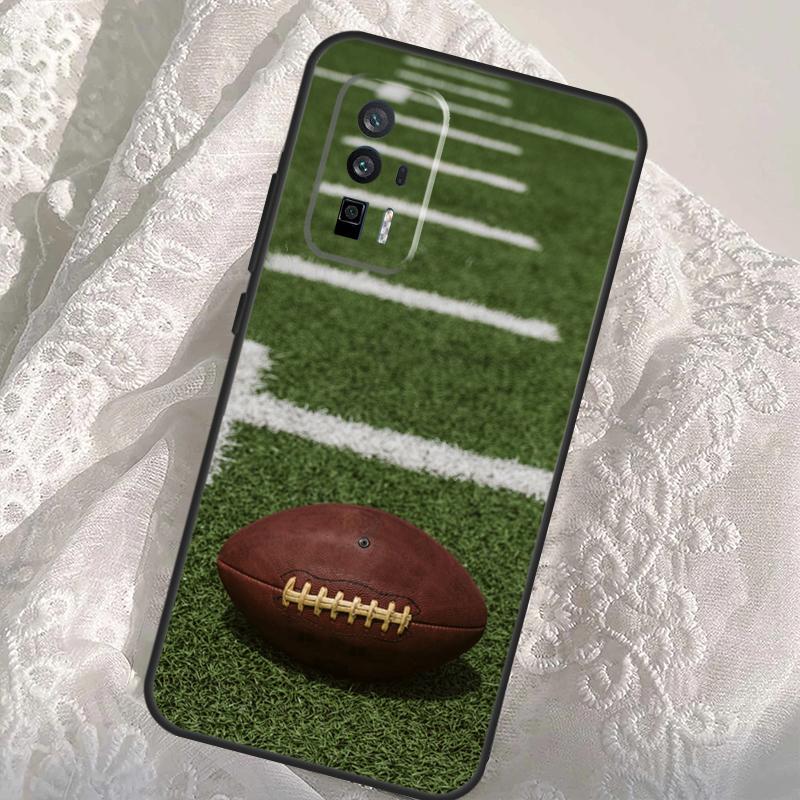 Rugby Ball Case For Xiaomi 14T Pro 13T 12T 11T 13 14 Ultra POCO X6 Pro M6 X3 X5 M5s F3 F5 F6 Cover