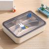 Miffy Stainless Steel Lunch Box 1.2L 3/4 Compartment Food Container Students Adults Office Cafeteria Use