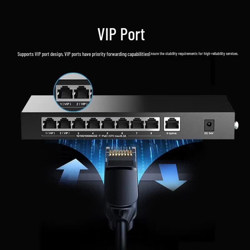H3C S9G-P-U 9-Port Gigabit Unmanaged PoE Switch