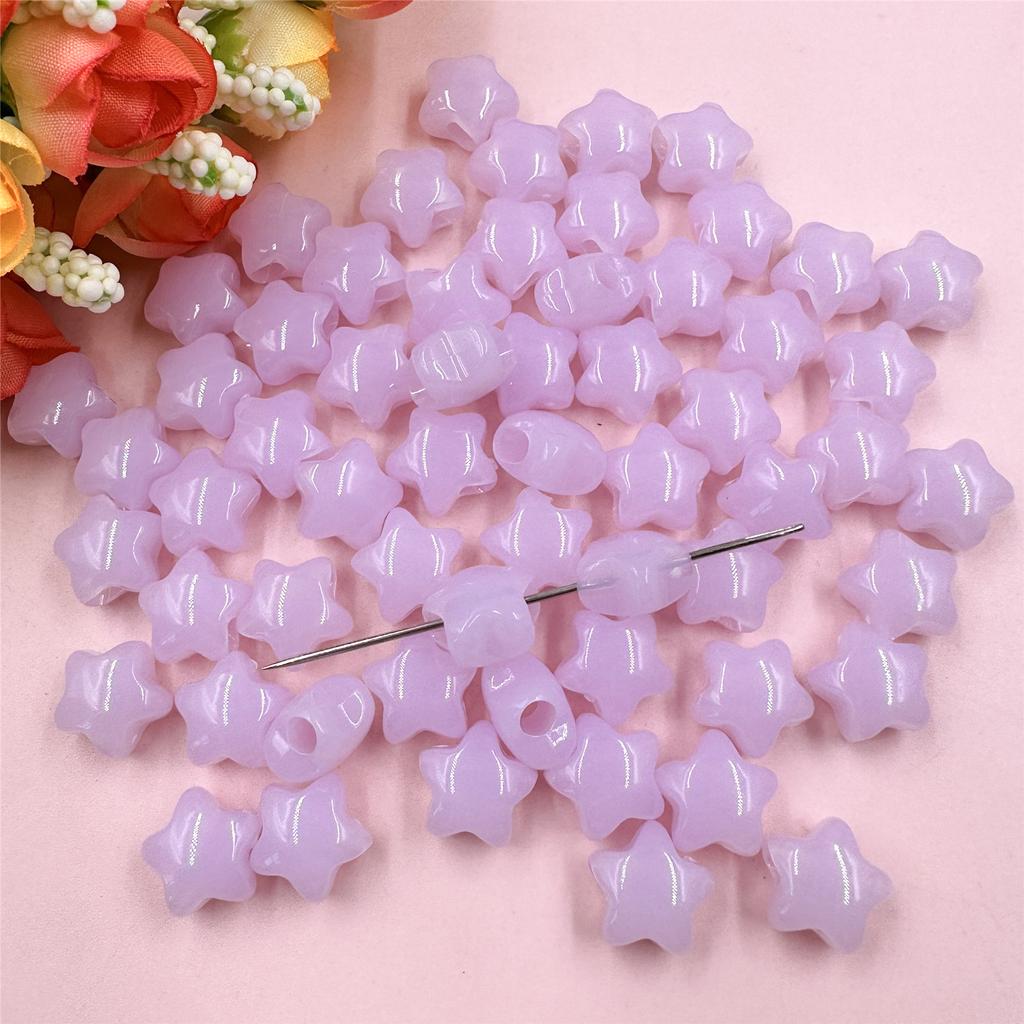 Ханмейд Желейный цвет Для изготовления браслетов и серег Пятиконечная звезда Акриловые бусины Материалы Рассыпные бусины DIY Ювелирные аксессуары 13,6 мм Ювелирные изделия 60 шт