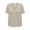 Women's Manu Striped V-neck Mesh T-shirt