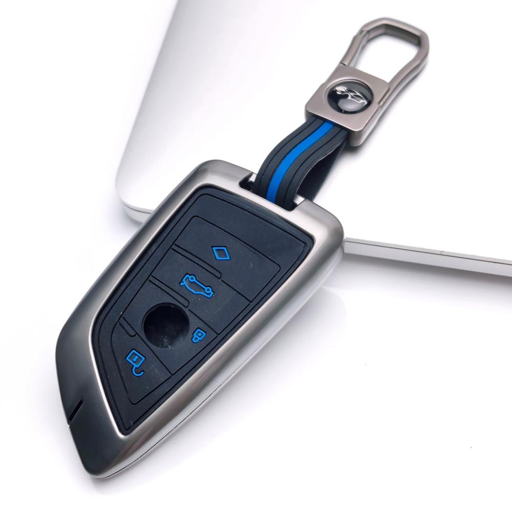 Zinc Alloy Silicone Car Key Case For BMW X1 X3 X5 X6 X7 1 3 5 6 7 Series G20 G30 G11 F15 F16 G01 G02 F48 M3 M4 M5 Accessories