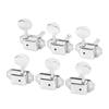 6 шт. Колки для настройки струн Овальные Ретро 1:Колки для гитары полузакрытого типа с передаточным отношением 15:1, серебристые 3L3R