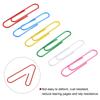 100Pcs Metal Paper Clips Medium Size 2 Inch Vinyl Coated to Prevent Tearing Pages with Box for Office Home Multicolored Count