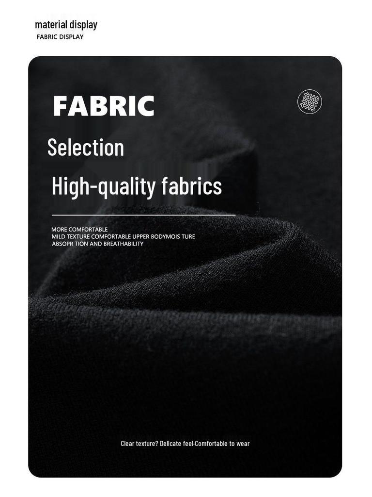 Men's Summer Wool Blend Half-High Collar Knit Short-Sleeve Sweater