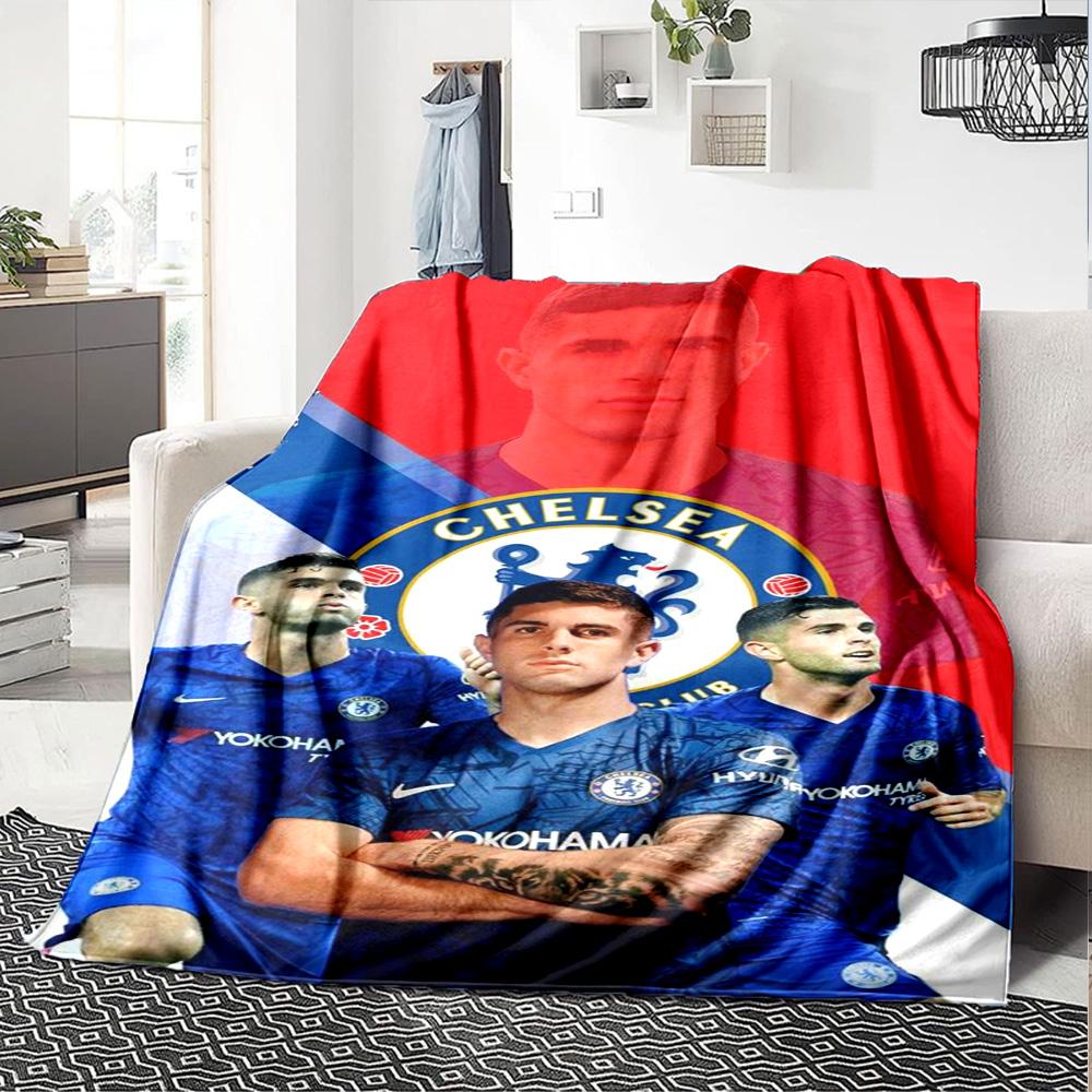Chelsea Fc Football Player Blanket Warmthful Decor Perfect for Picnics Bed Chair for All Seasons Modern Ideal Gift For Birthday Valentine'S Day