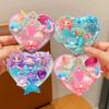 16PCS Cartoon Mermaid Children's Ring Toy Kindergarten Love Jewelry Box Little Girl Princess Cute Birthday Gift