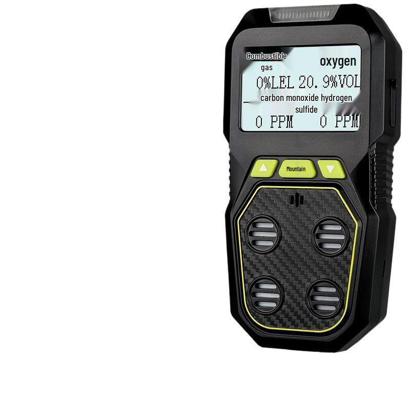 Portable 4-in-1 Gas Detector: Combustible, Oxygen, Hydrogen Sulfide, Carbon Monoxide