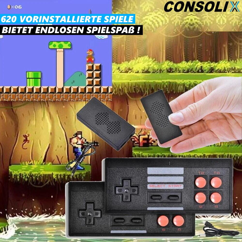 CONSOLIX Retro Games Console Mini Game Console 620 Games 2 Controllers