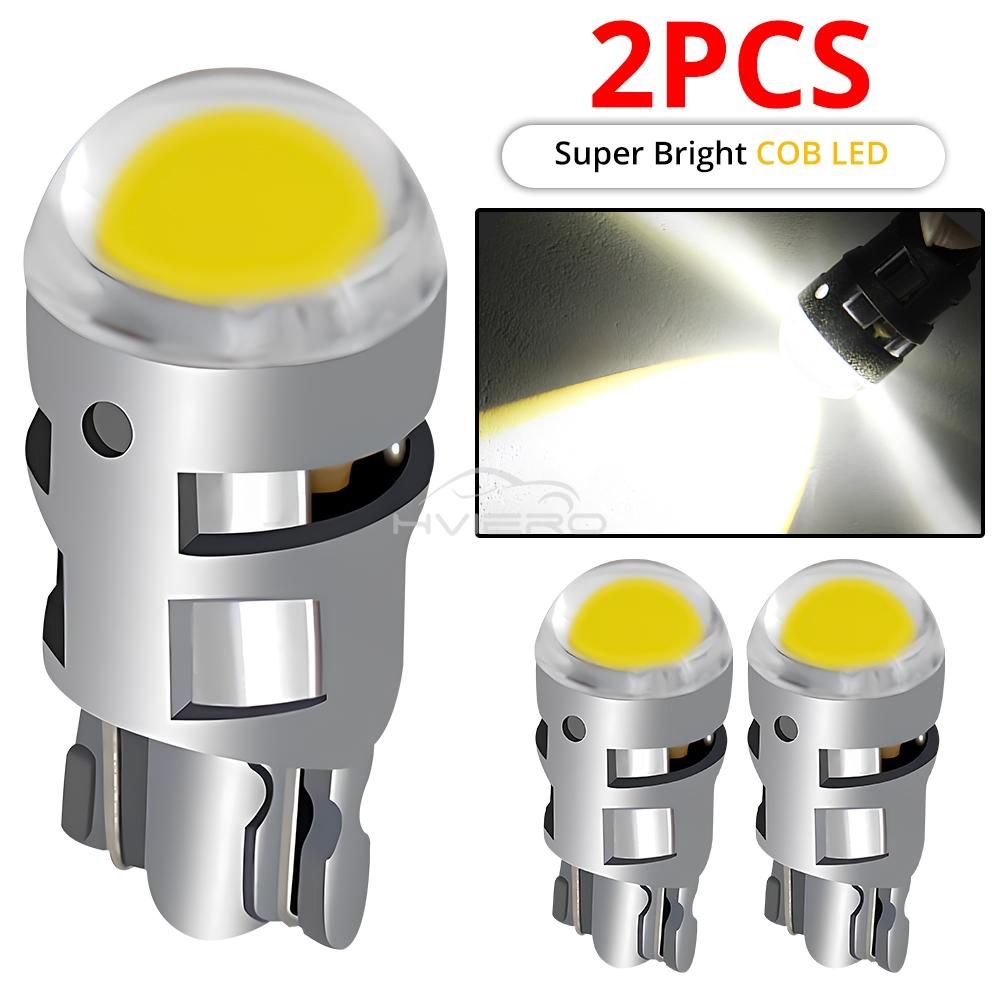 2Pcs T10 COB Led DC 12V Signal Lamp Car Bulb W5W 194 168 Reading Interior Lamps Clearance Backup Reverse Fog Lights Ultra Bright Dome Lights 6