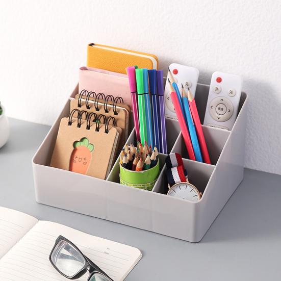 6 сеток косметический органайзер коробка настольный пластиковый контейнер для хранения мелочей