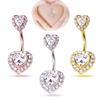 Heart Navel Belly Button Rings Barbell Navel Ring Piercing Body Jewelry