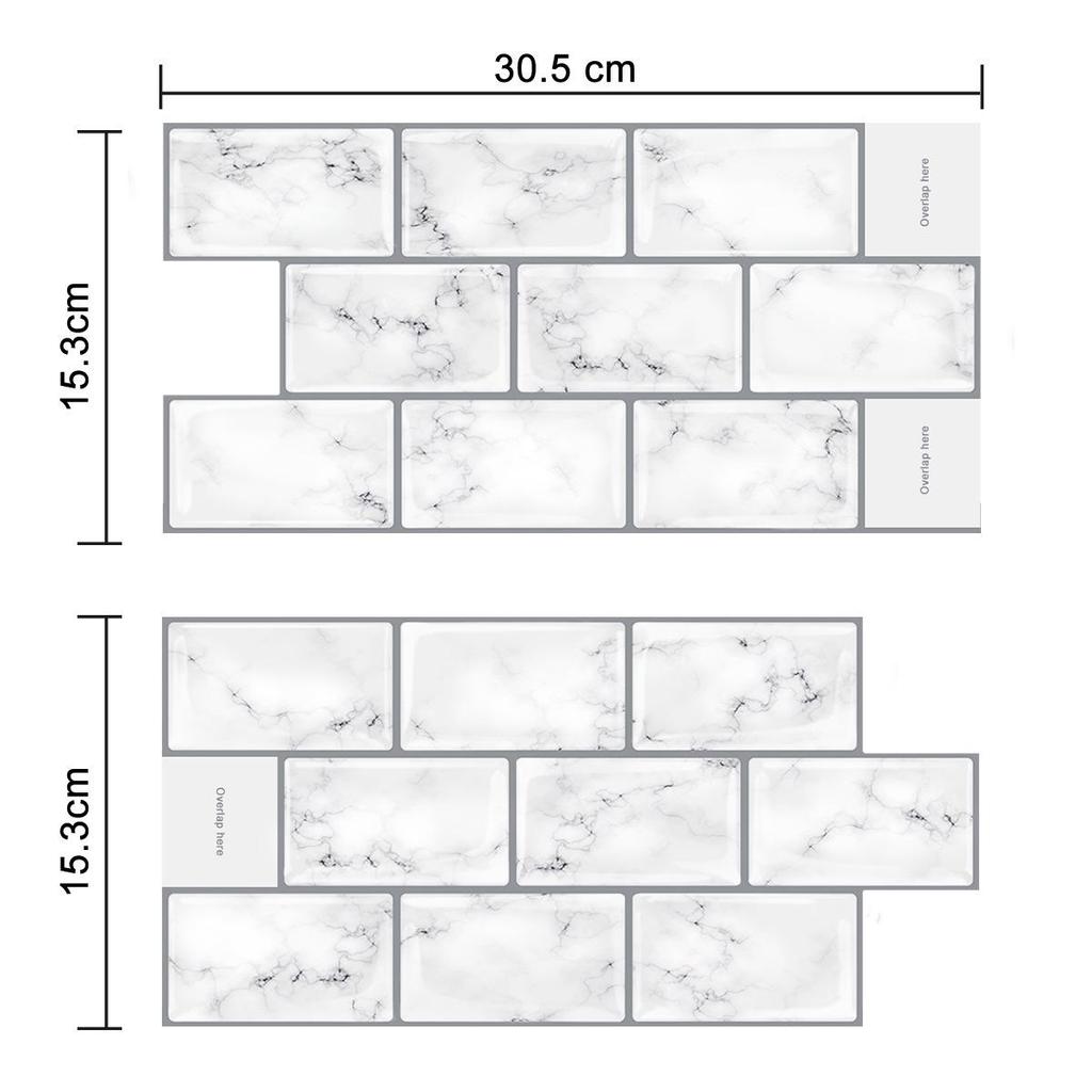 Classic 3D Crystal Drop Self-Adhesive Waterproof Wallpaper, Oil-Proof Brick Style Wall Sticker for Kitchen and Bathroom.