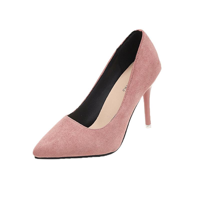 2025 европейская и американская мода высокие каблуки импортная торговля большой размер тонкие высокие каблуки одинарные туфли женские с неглубоким горлом крышка для ног заостренная мода h