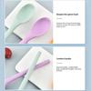 Soup Spoon Bent Head Long Handle Silicone Multi-purpose Portable Dessert Ice Cream Scoop
