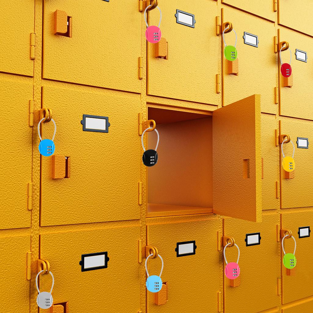 32 Pack 3 Digit Combination Gym Lock Mini Wire Rope Combination Lock Number Luggage Lock Waterproof Travel Padlocks