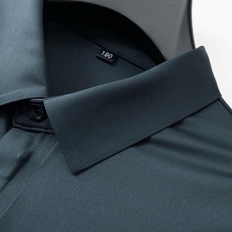 Мужская рубашка с длинным рукавом большого размера Dibinze со скрытой молнией, без складок