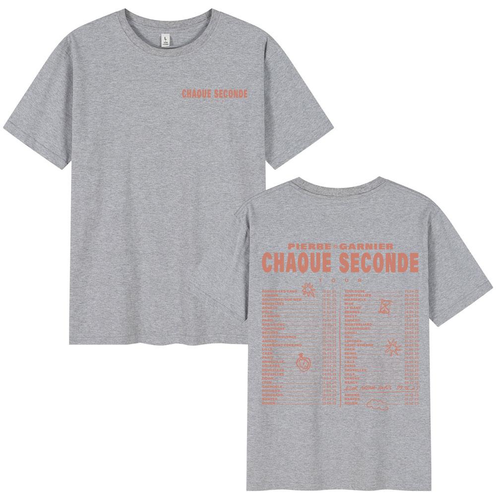 Pierre Garnier Chaque Seconde Tour Merch Tshirts Hip Hop Fashion Tshirt Women Unisexs Clothing Cotton Casual Tee Shirt Oversized