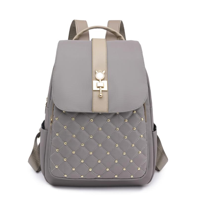 Высококачественный нейлоновый водонепроницаемый рюкзак, женский повседневный рюкзак на ремне с заклепками, школьные сумки для девочек-подростков, Mochilas