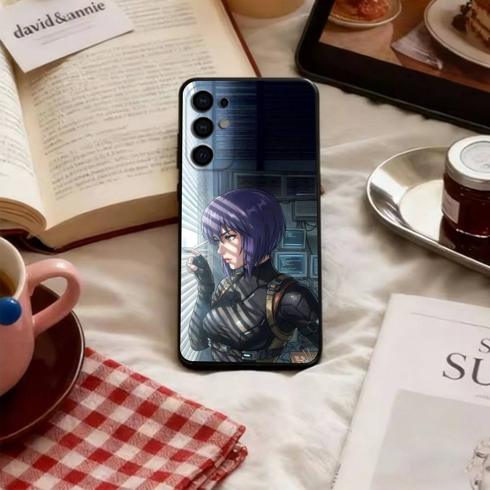 Чехол для телефона «Призрак в доспехах» Мягкий черный Для Samsung S25,S24,S21,S22,S23,S30,Ultra,S20,Plus,Fe,Lite