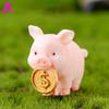DIY Craft Bonsai Decoration Miniature Model Micro Pig Family Resin Ornaments Gold Ingot  Figurine