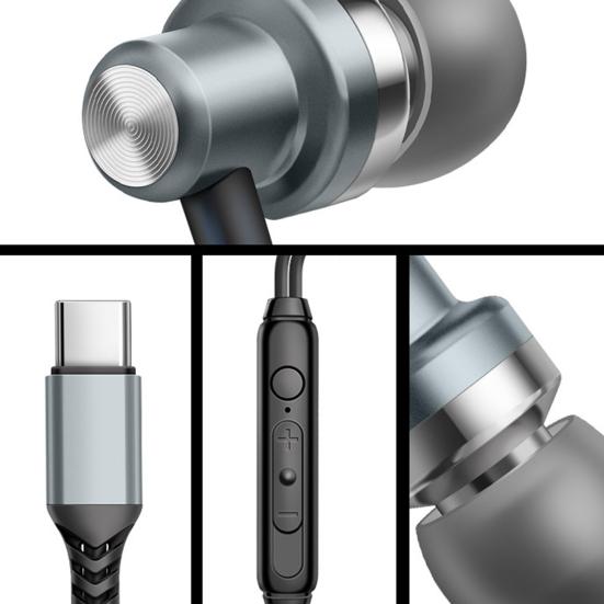 Wired Headphone Digital Bass Heavy Wire Decoding Type-C Phone Headset Home Supply