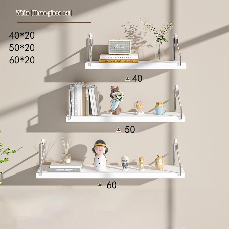 Настенная железная полка для хранения без сверления для декора ТВ, гостиной или спальни.